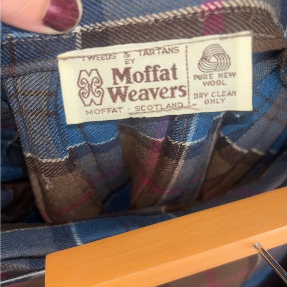 Classic Tartan Plaid Skirt - Blue and Brown - Picture 2 of 3